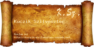 Kuczik Szilveszter névjegykártya